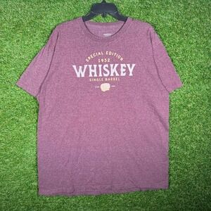Sonoma Goods For Life Mens XL Whiskey Single Barrel Graphic Tee Burgundy